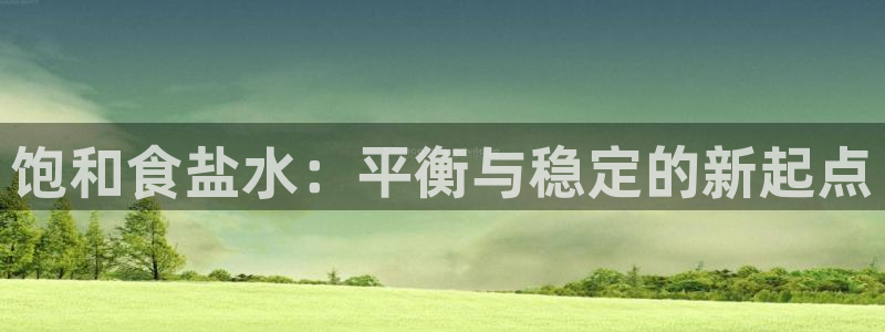 威九国际66m官网版：饱和食盐水：平衡与稳定的新起点